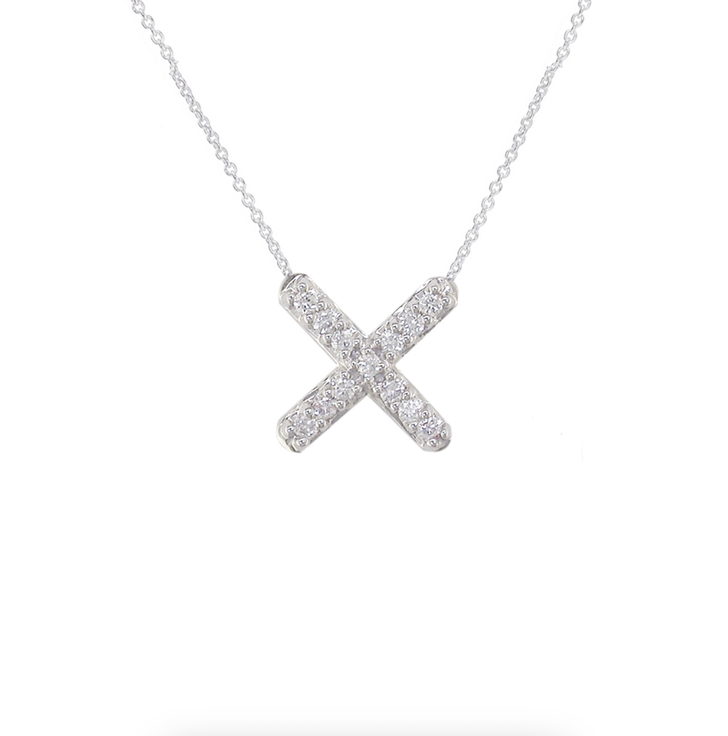 Diamond Kiss Pendant Necklace
