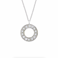 Diamond Meridian Circle Pendant Necklace