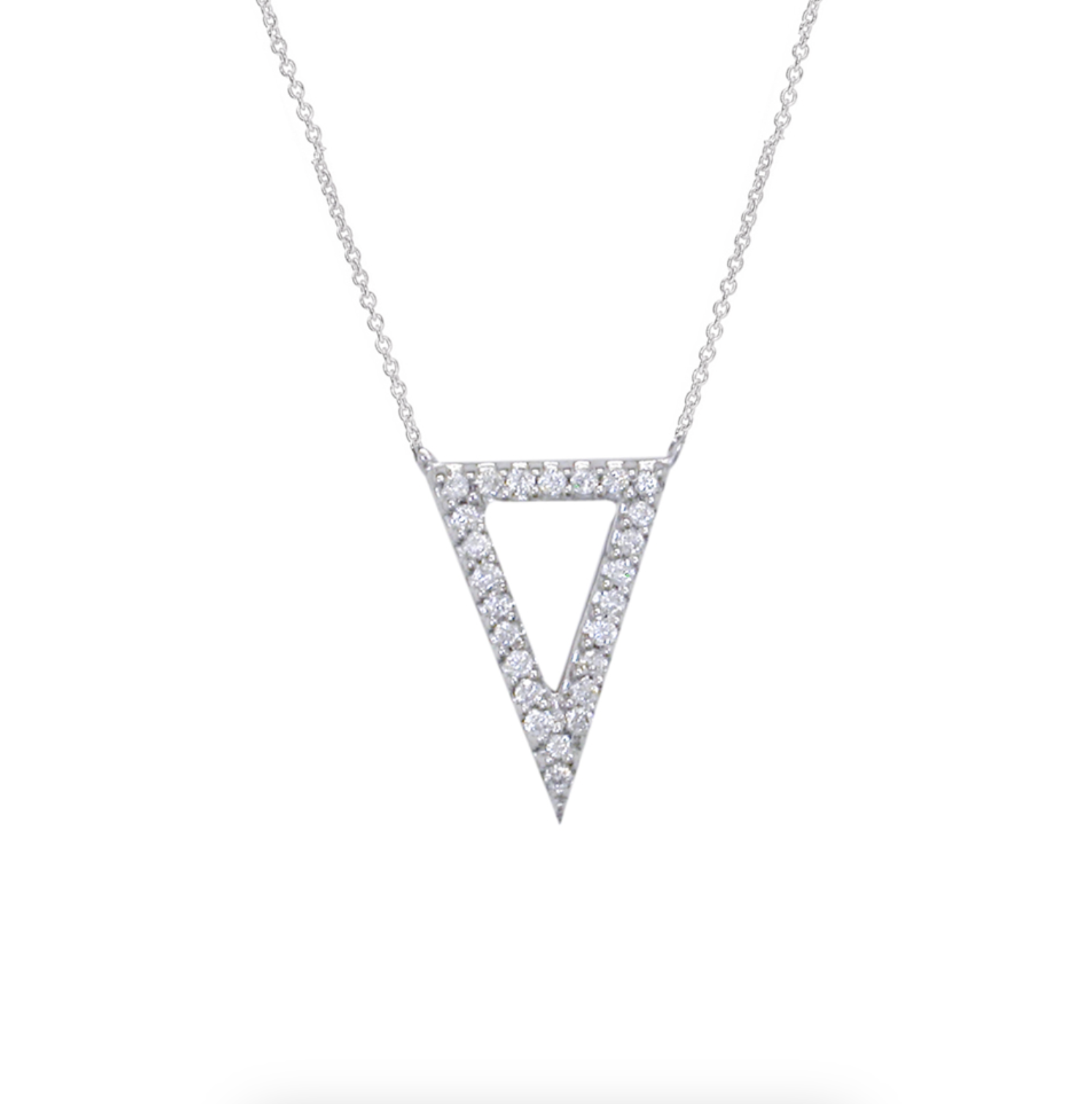 Diamond Triangle Pendant Necklace