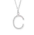 Initial C Diamond Pendant Necklace